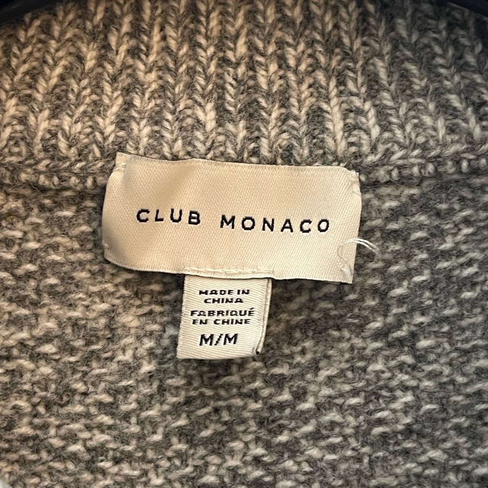 MENS CLUB MONACO WOOL QUARTER ZIP